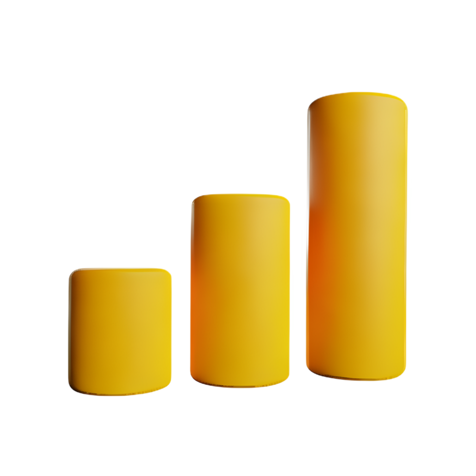 chart 3d rendering icon illustration png