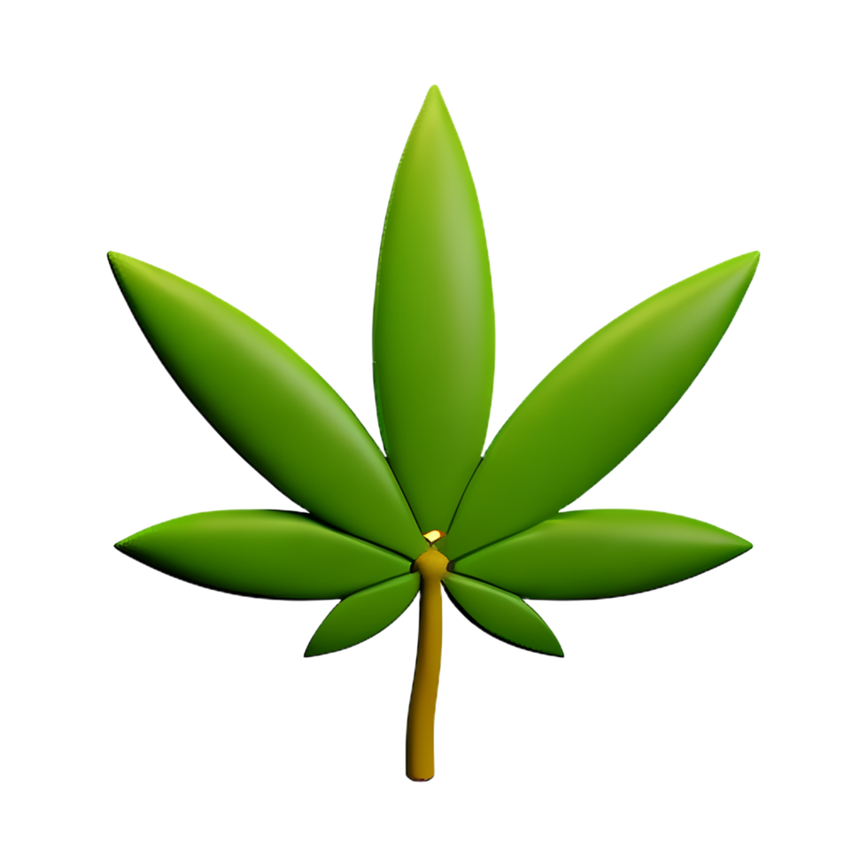 cannabis 3d rendering icon illustration png