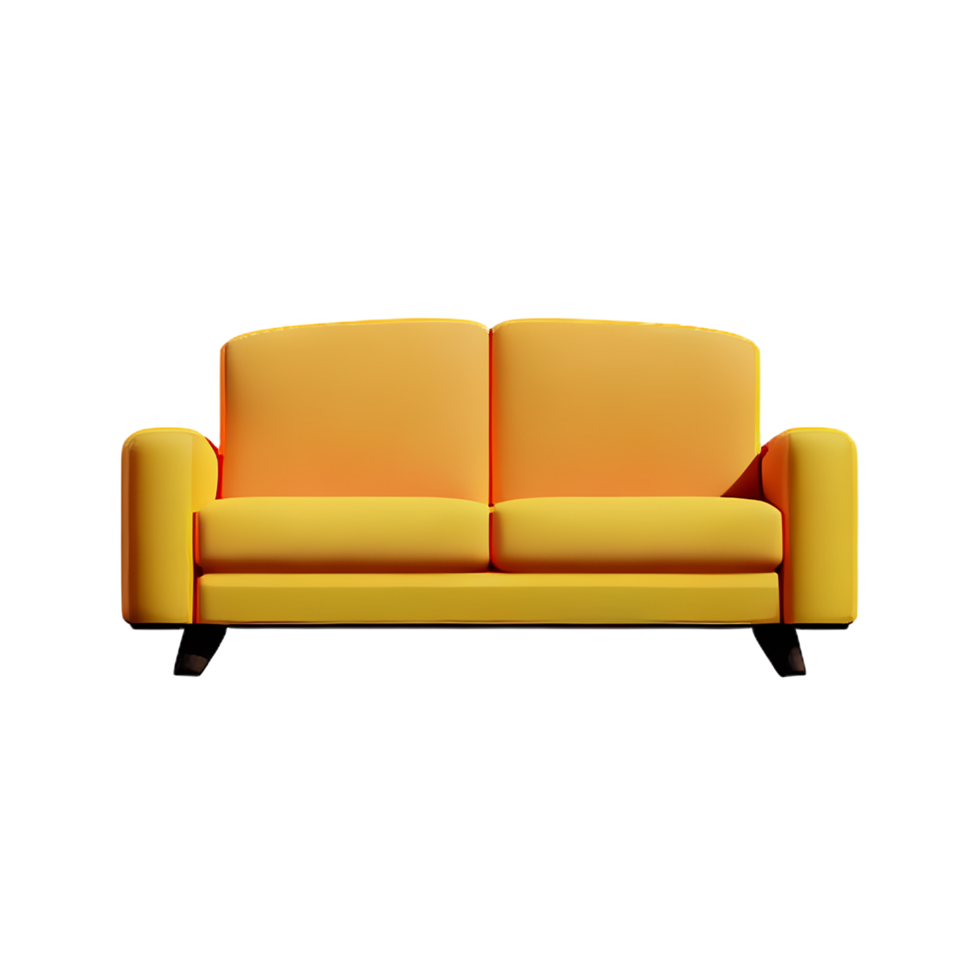 sofa 3d rendering icon illustration png