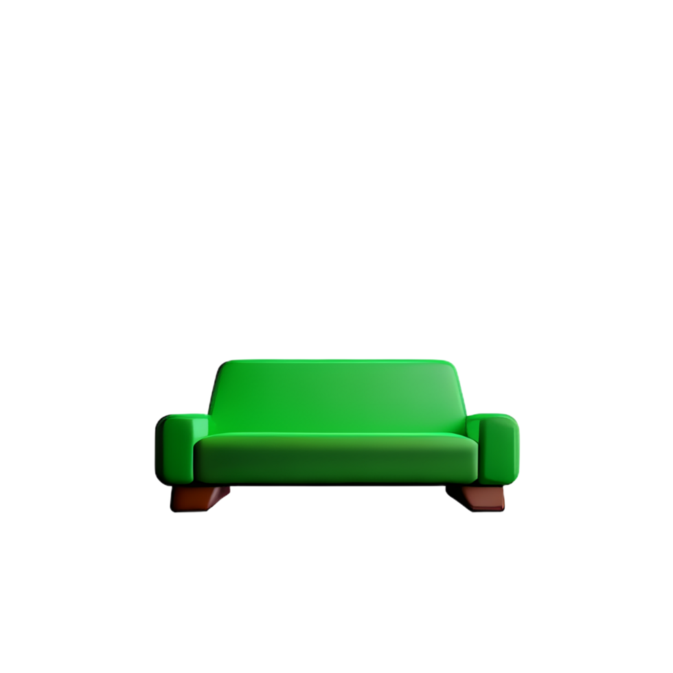 sofa 3d rendering icon illustration png