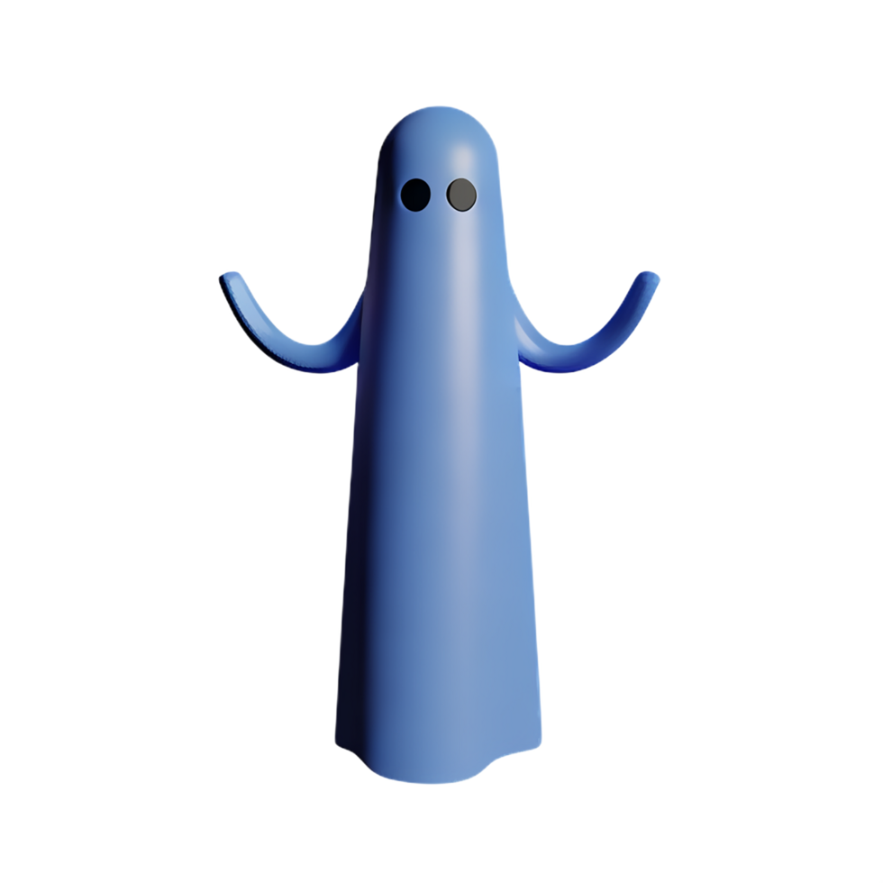 ghost 3d rendering icon illustration png