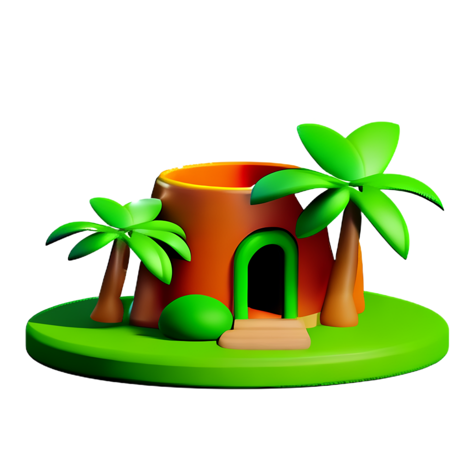 jungle 3d rendering icon illustration 28543028 PNG