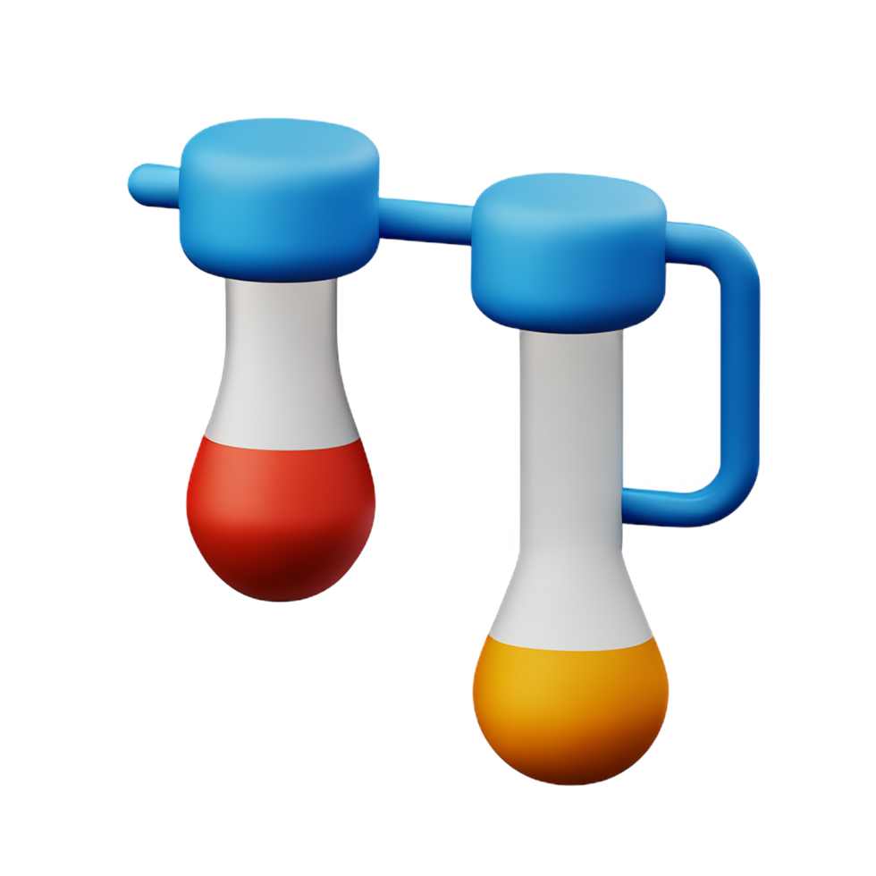 química 3d representación icono ilustración png