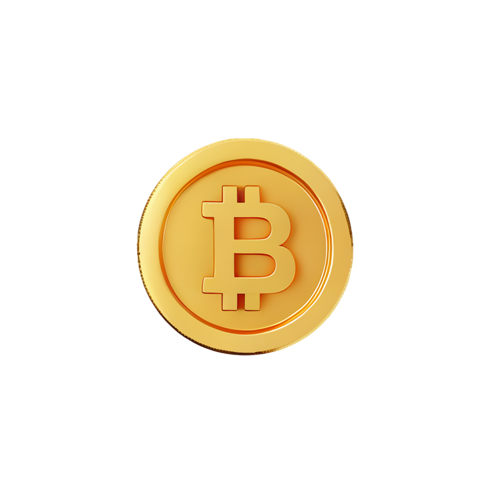 bitcoin 3d rendering icon illustration png