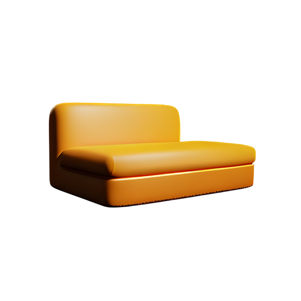 sofa 3d rendering icon illustration png