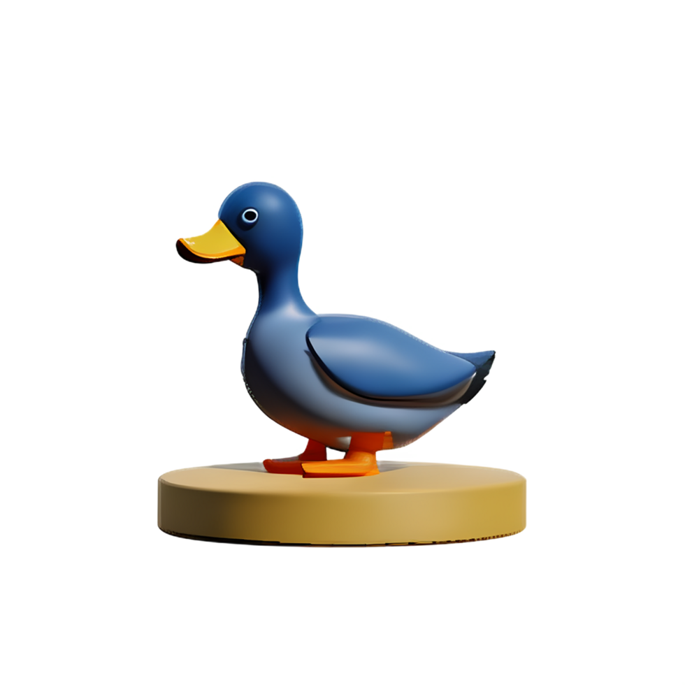 duck 3d rendering icon illustration png
