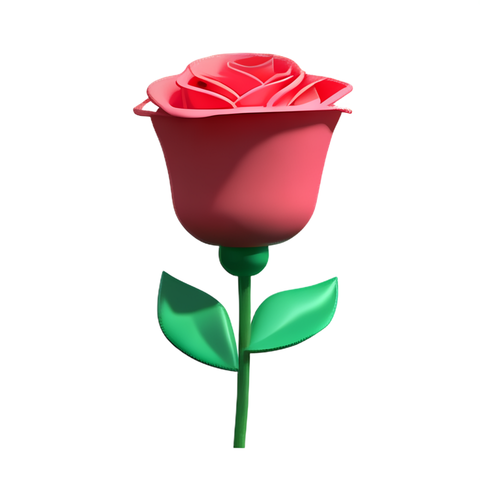 rose 3d icon illustration png