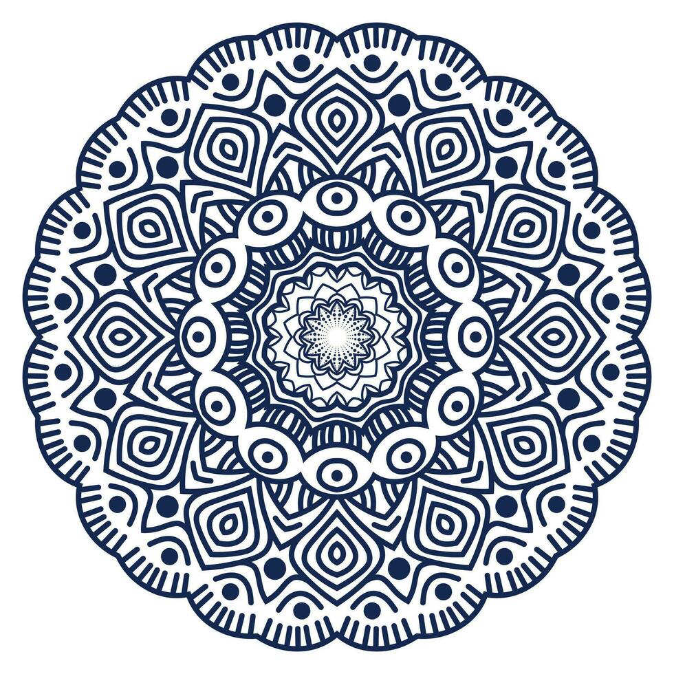 Mandala vector simple abstract flower round