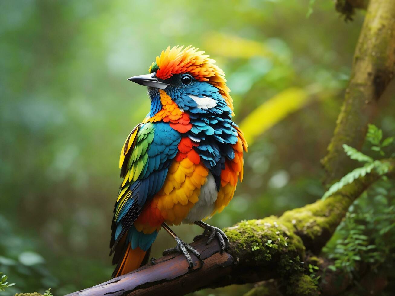 Beautiful bird on tree branch photo