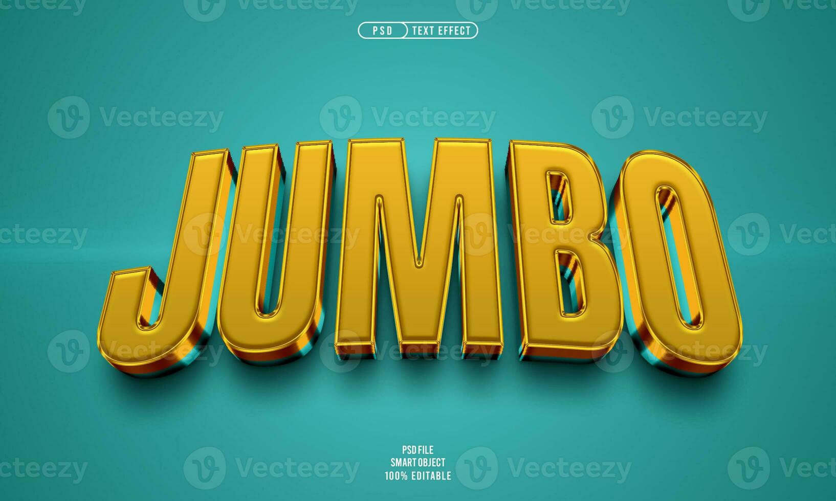 Jumbo 3D editable text effect photo