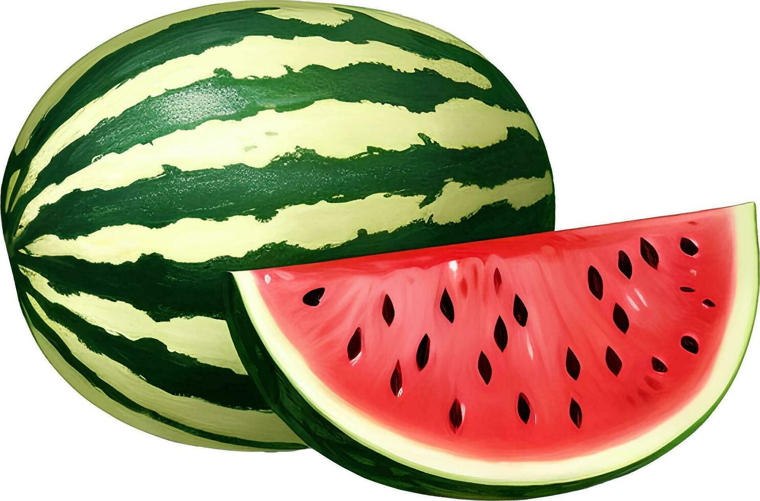 Watermelon Detailed Beautiful Hand Drawn Vector Illustration