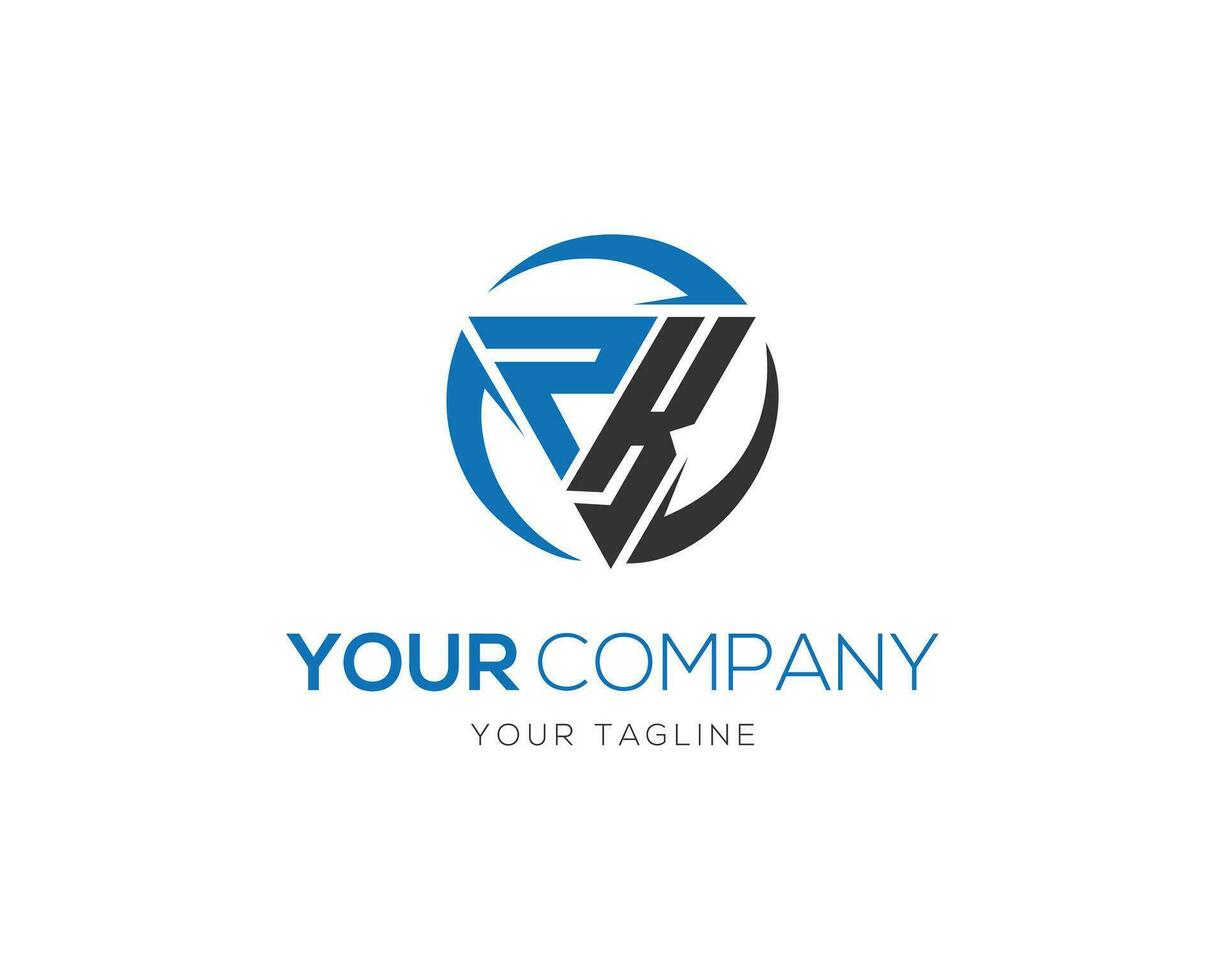 Letter PK, RK creative logo design vector illustration.