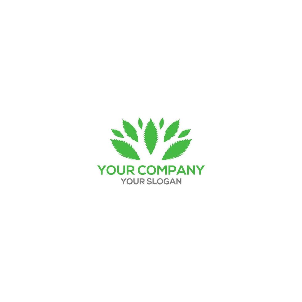 elemento verde hoja logo diseño vector