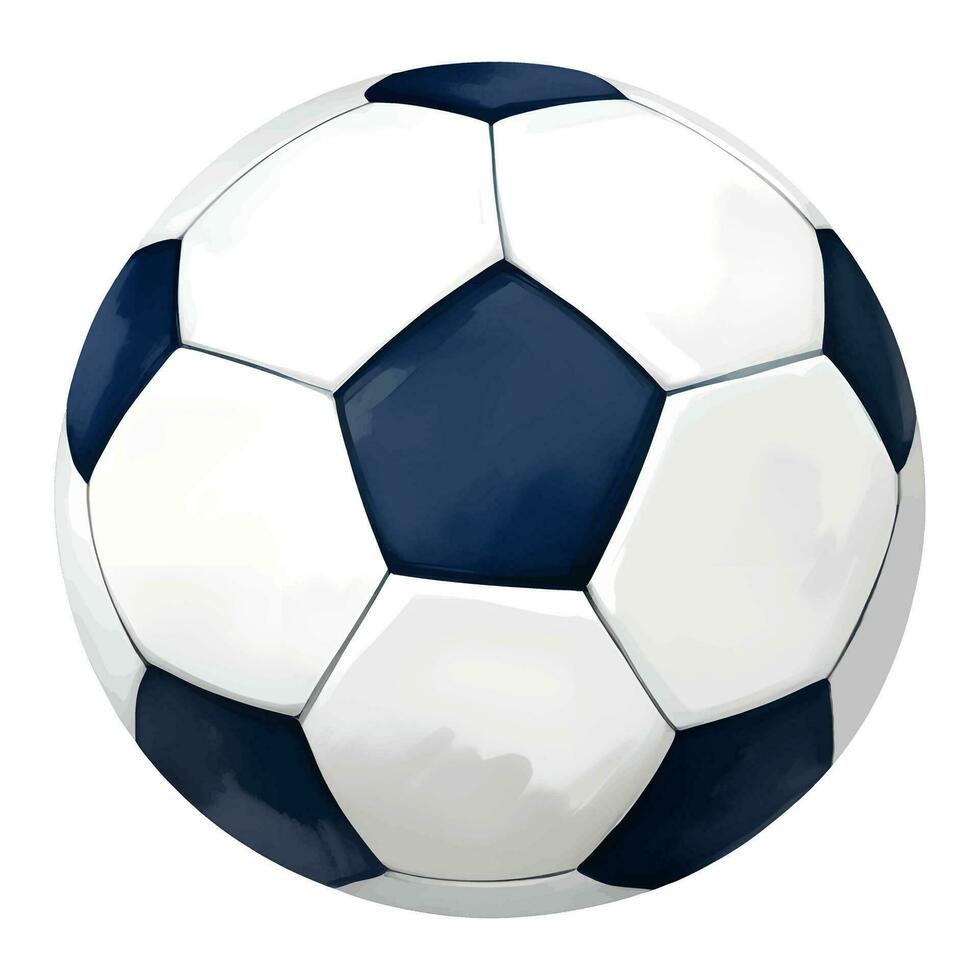 fútbol pelota aislado detallado mano dibujado pintura ilustración vector