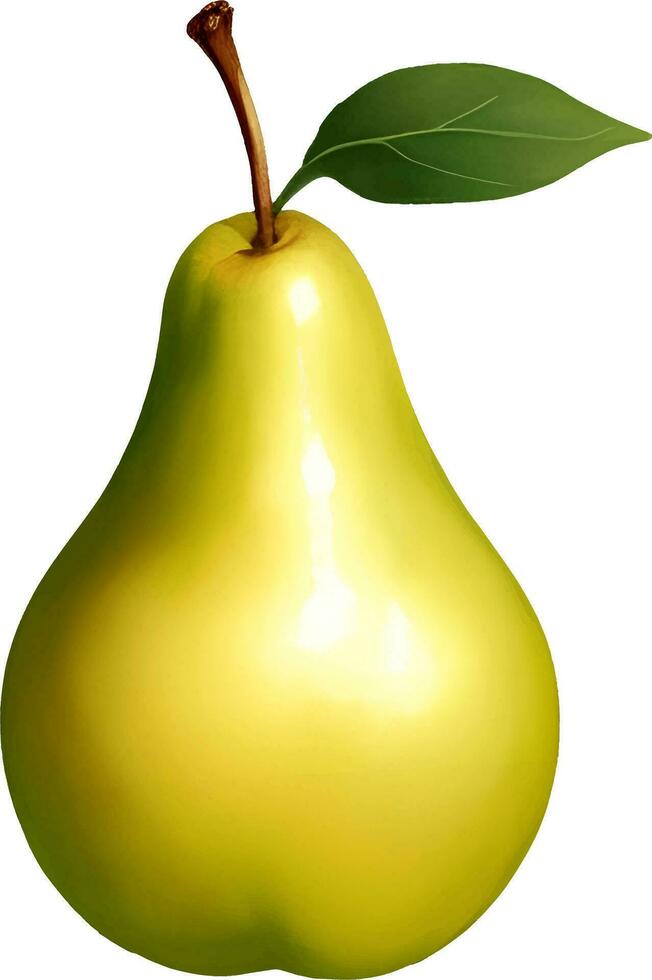 Fresh Pear Detailed Hand Drawn Illustration Vector Isolated