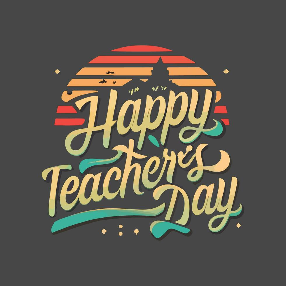 Drawing a Teachers day concept greetings background photo