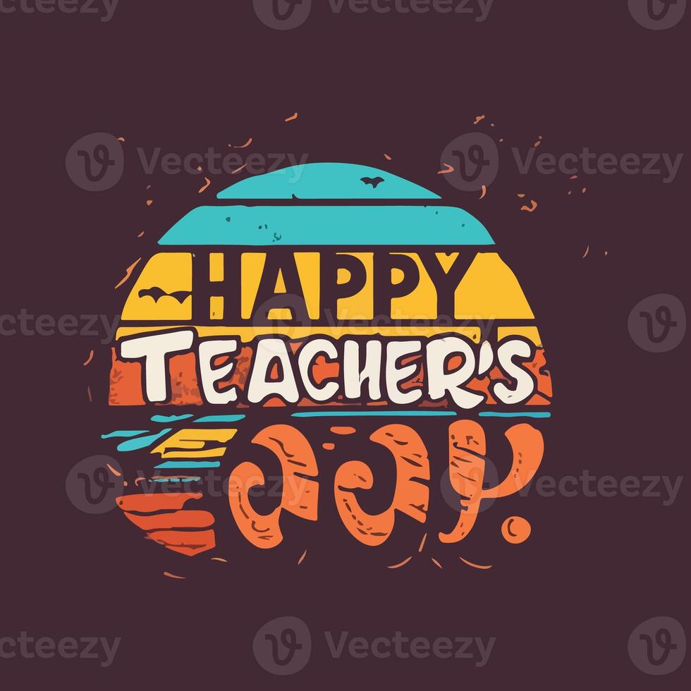 Drawing a Teachers day concept greetings background photo