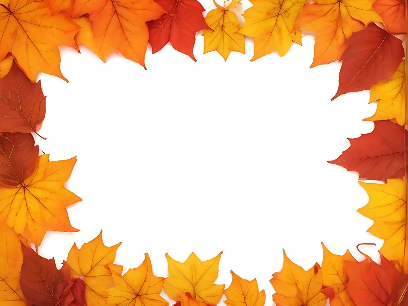 Blank Frame for text with leaf Surrounding photo