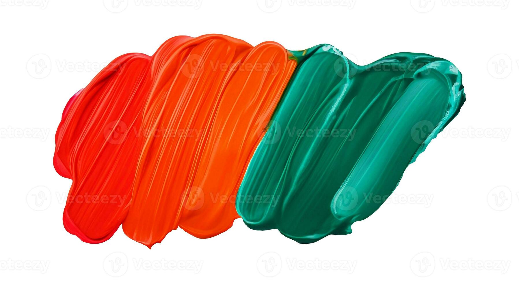 Color stroke of the paint brush isolated on background photo