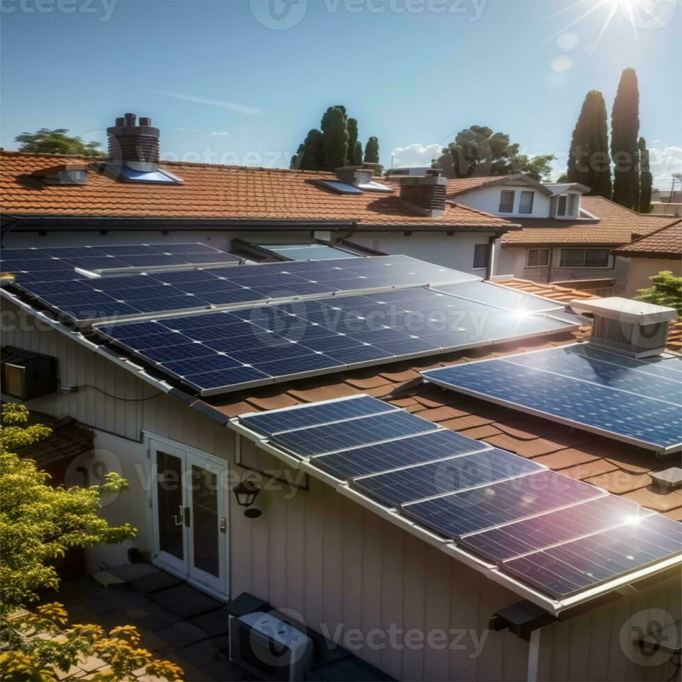 hogar solar célula foto