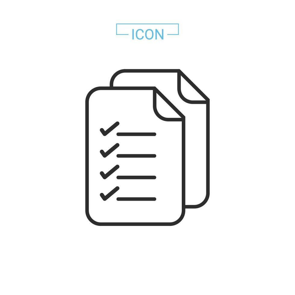 Document line and fill icon vector