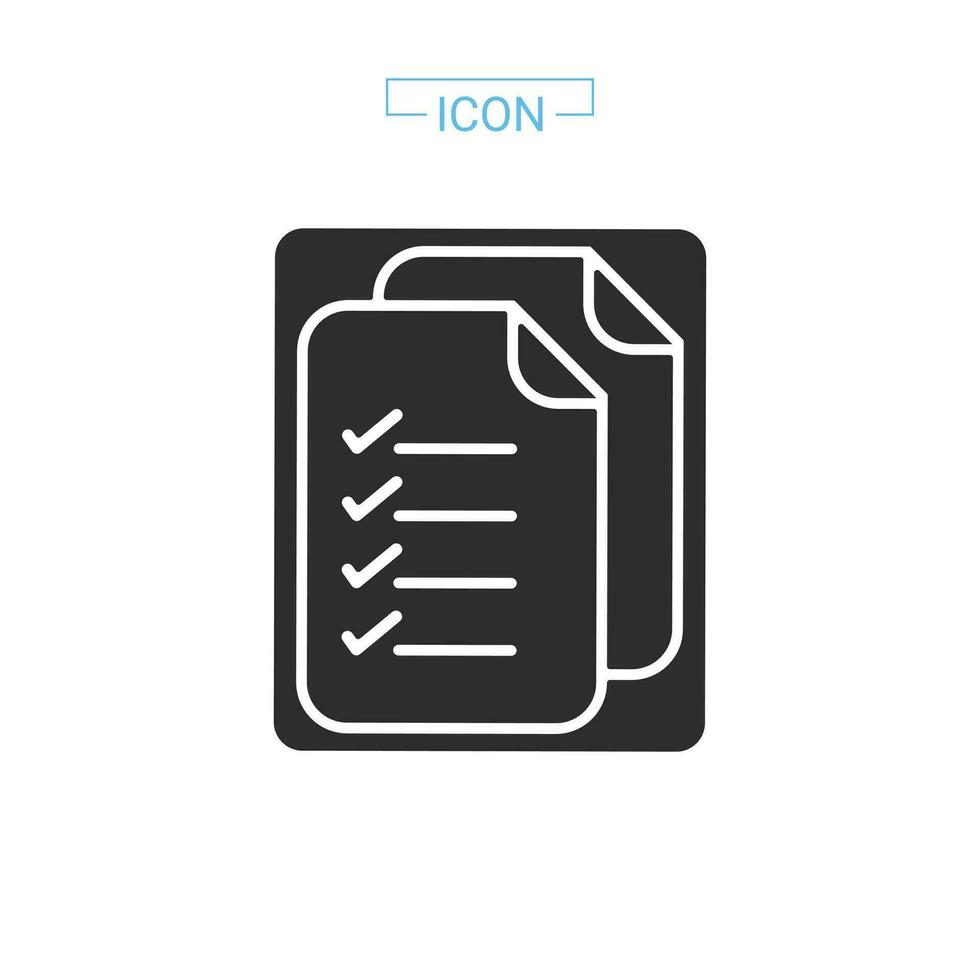 Document line and fill icon vector