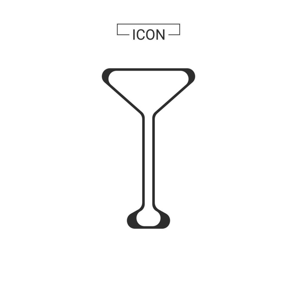 wine glass with water and Line and fill vector