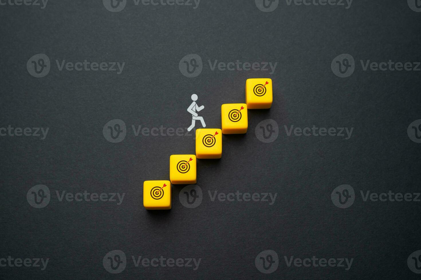 Run up to complete all tasks. Climbs career ladder of success. Going on a new level. Achieve life goals. Progress and professional growth. Success, self improvement skills and abilities. photo