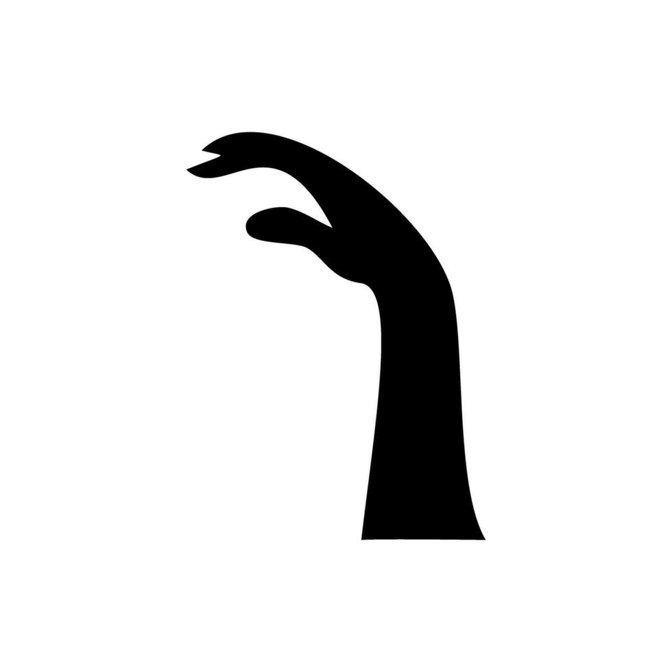 Zombie hand icon vector. Hand illustration sign. Halloween symbol. vector