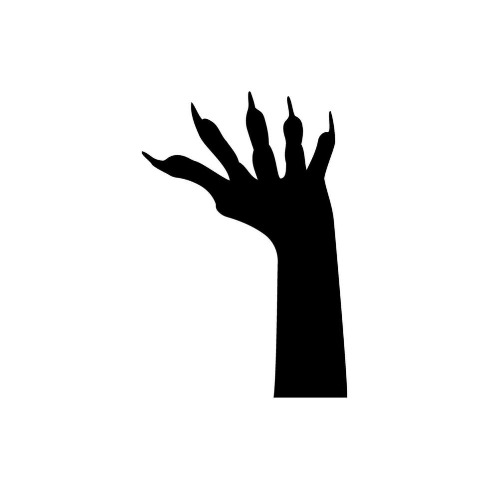 Zombie hand icon vector. Hand illustration sign. Halloween symbol. vector