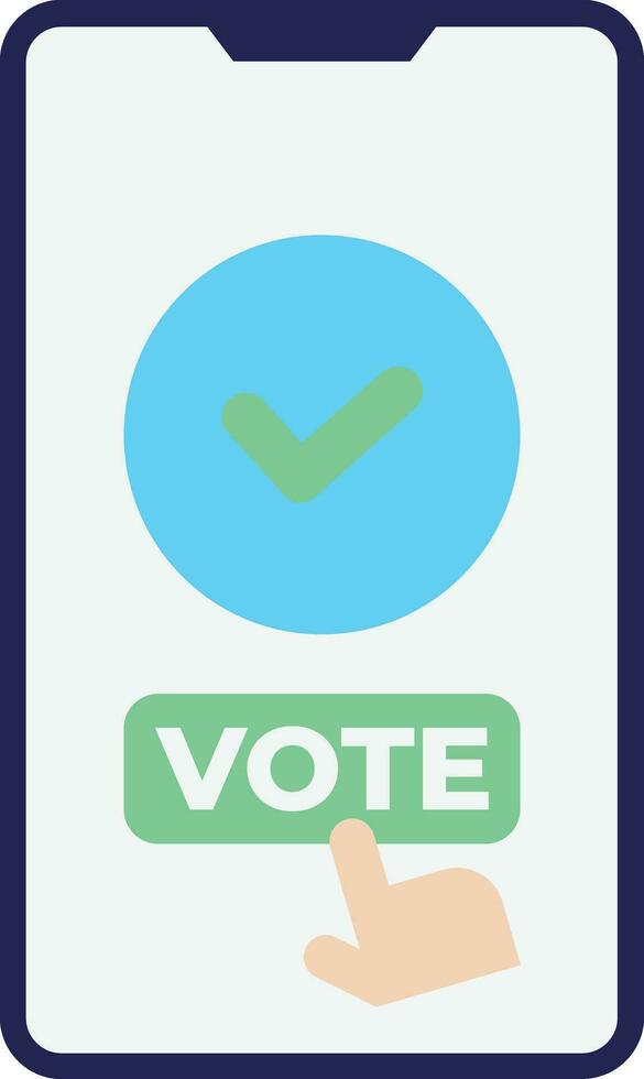 online voting Icon Vector Flat Illustration