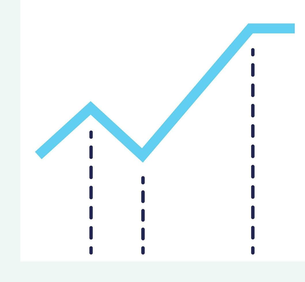 line chart Icon Vector Flat Illustration