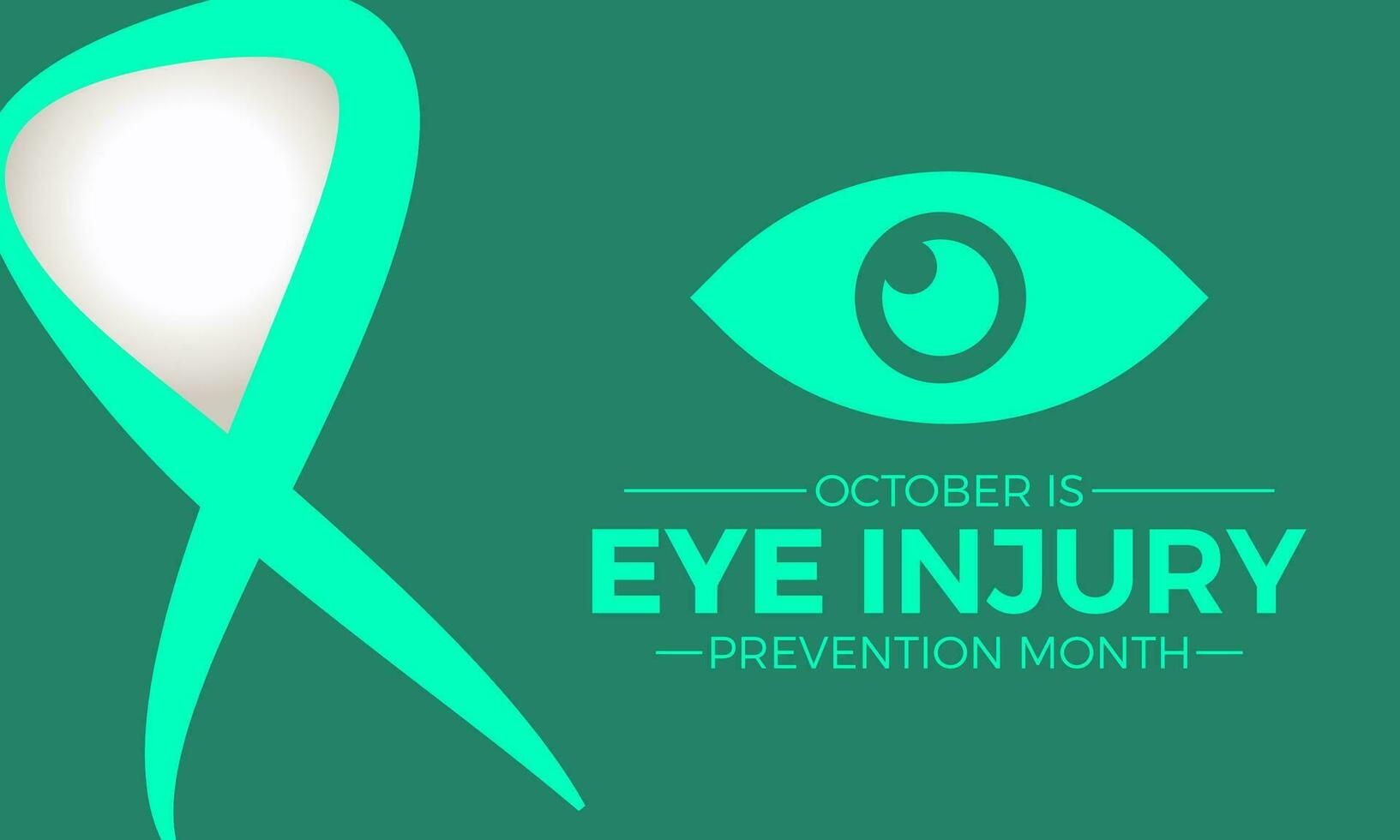 ojo lesión prevención mes es observado a lo largo de octubre cada año. octubre es ojo lesión conciencia mes. vector modelo para bandera, saludo tarjeta, póster con antecedentes. vector ilustración.