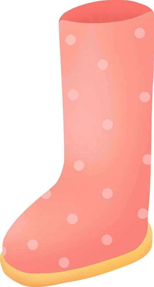 Cute pink boots for autumn vector