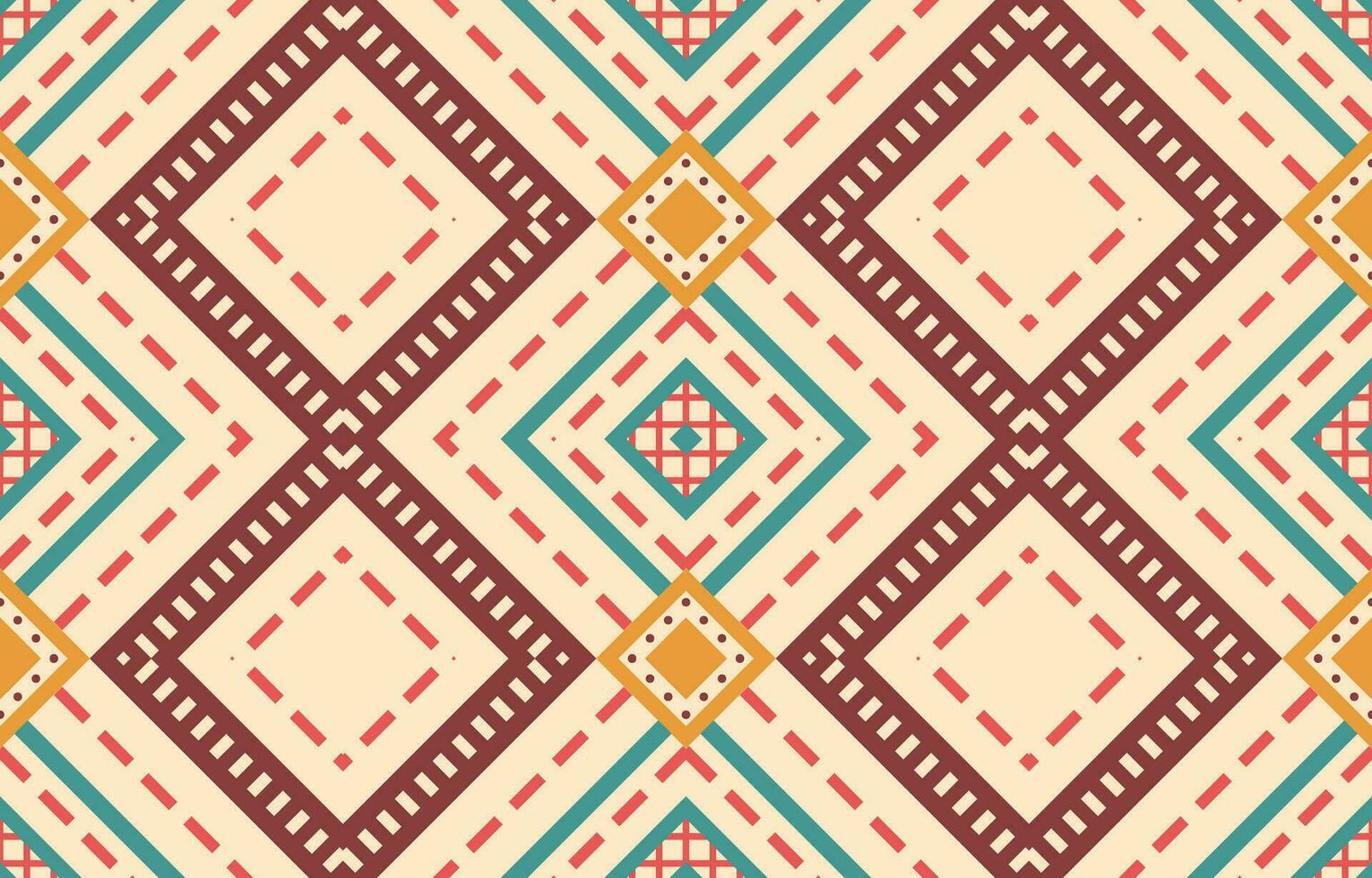 Ethnic abstract ikat art. Aztec ornament print. geometric ethnic pattern seamless  color oriental.  Design for background ,curtain, carpet, wallpaper, clothing, wrapping, Batik, vector illustration.