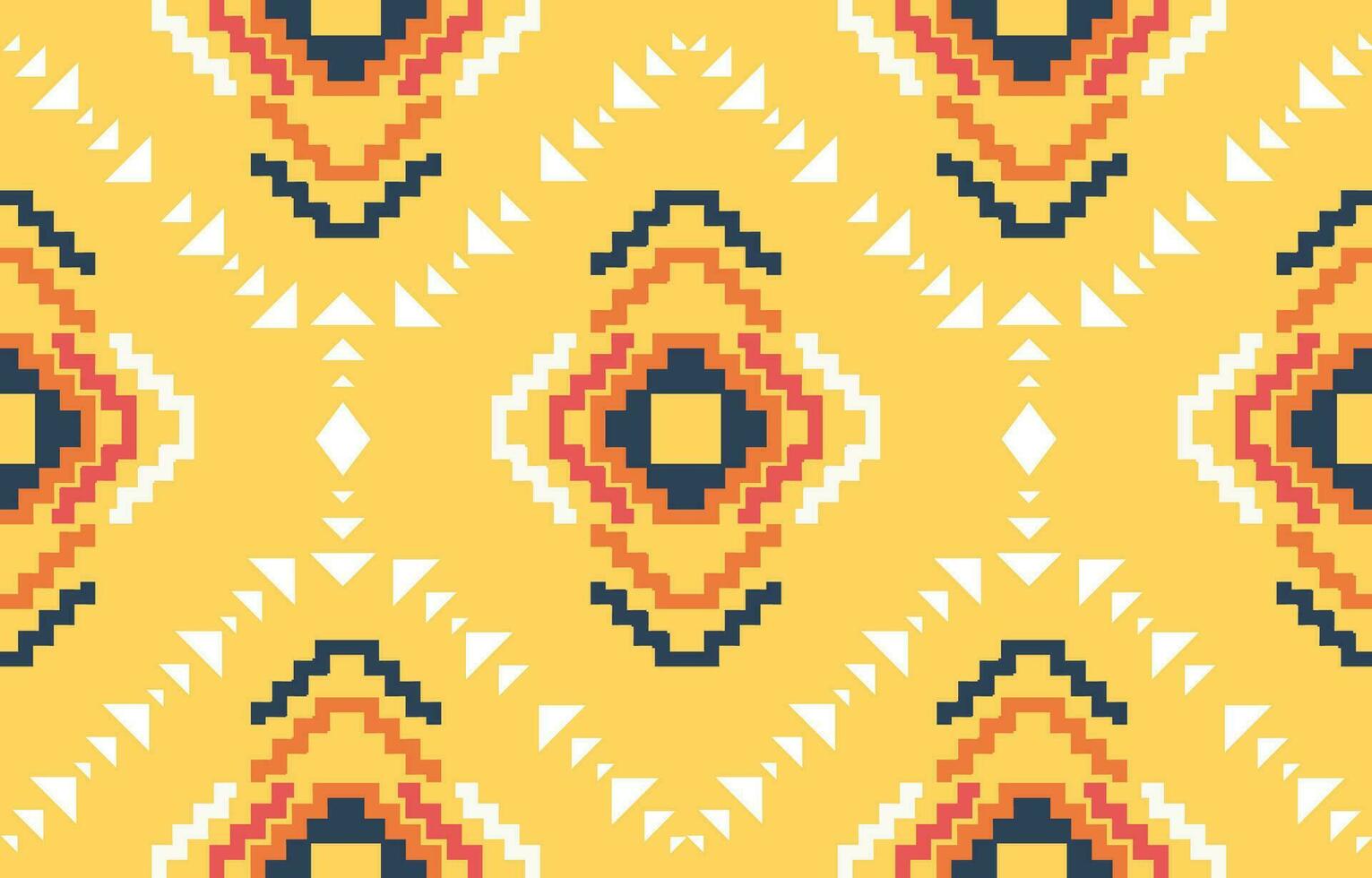 Ethnic abstract ikat art. Aztec ornament print. geometric ethnic pattern seamless  color oriental.  Design for background ,curtain, carpet, wallpaper, clothing, wrapping, Batik, vector illustration.