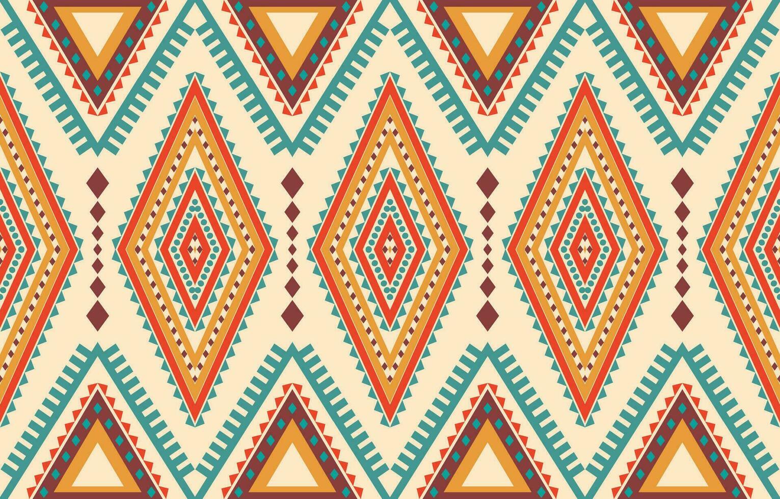 Ethnic abstract ikat art. Aztec ornament print. geometric ethnic pattern seamless  color oriental.  Design for background ,curtain, carpet, wallpaper, clothing, wrapping, Batik, vector illustration.