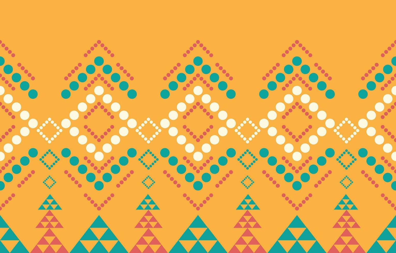 Ethnic abstract ikat art. Aztec ornament print. geometric ethnic pattern seamless  color oriental.  Design for background ,curtain, carpet, wallpaper, clothing, wrapping, Batik, vector illustration.