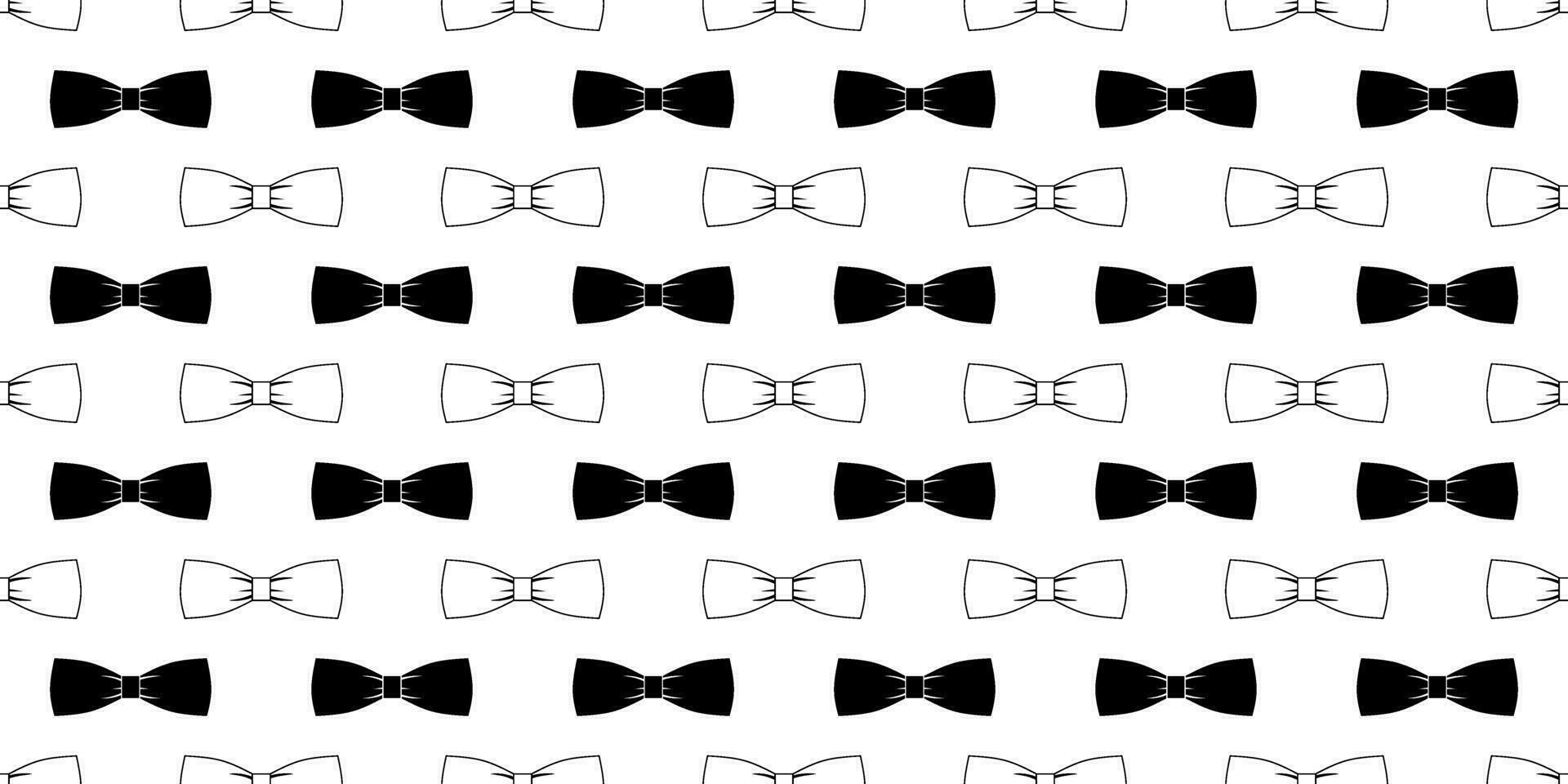 black white bow tie seamless pattern vector