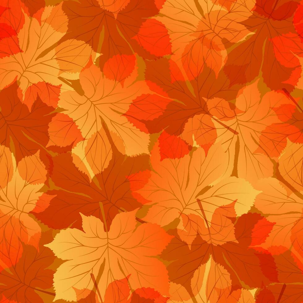 sin costura modelo con mano dibujado otoño castaña hojas. vector