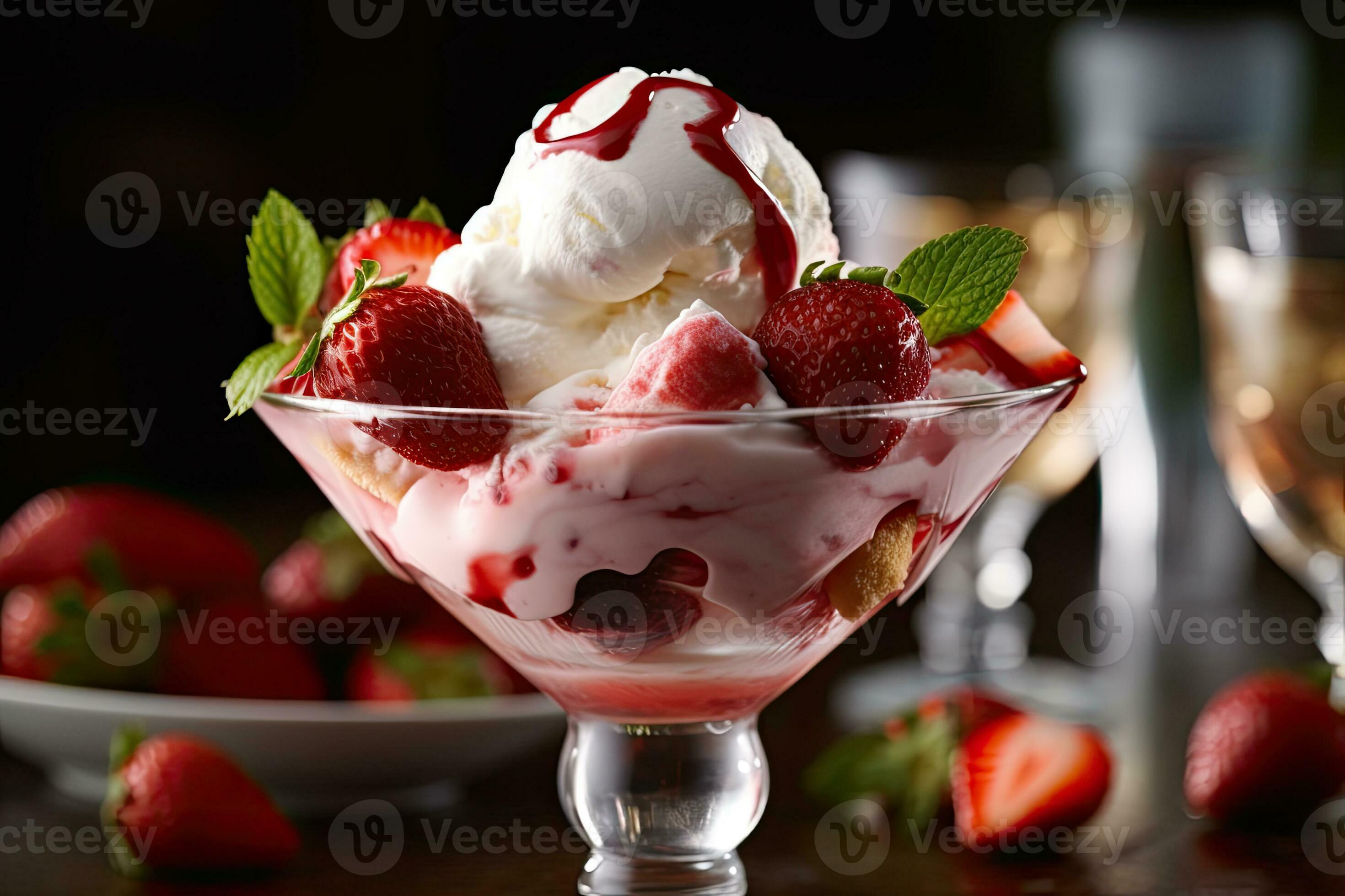 Bowl Of Strawberry Ice Cream With A Spoonful Of Ice Cream On Top bowl-of-strawberry-ice-cream-with-a-spoonful-of-ice-cream-on-top