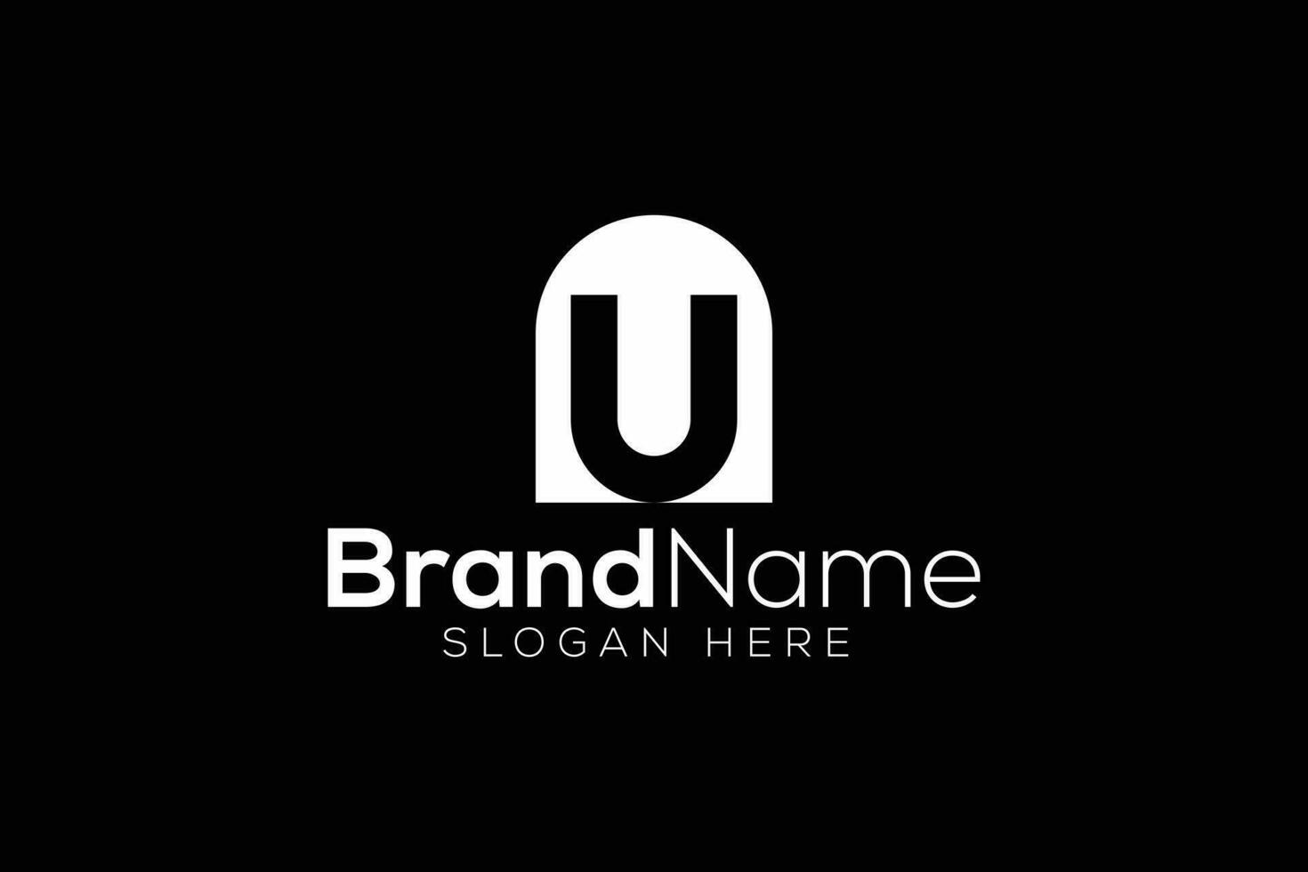 Trendy and minimal letter U N vector logo design
