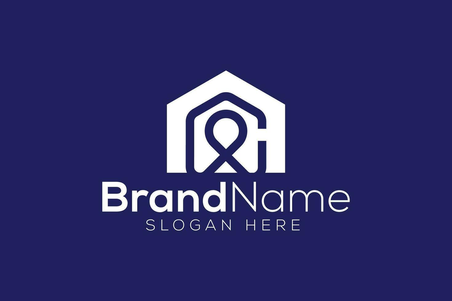 Trendy and minimal letter C home vector logo design
