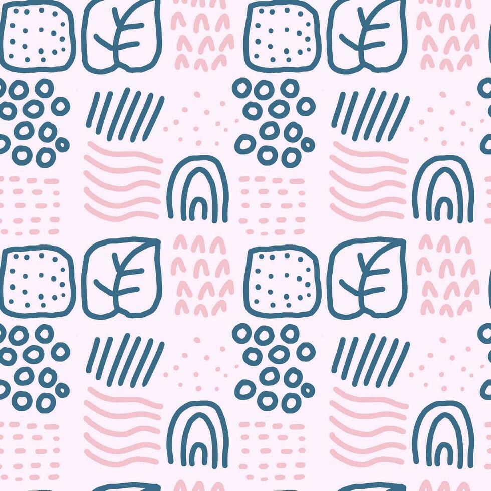 seamless pattern abstracat motif hand drawn vector