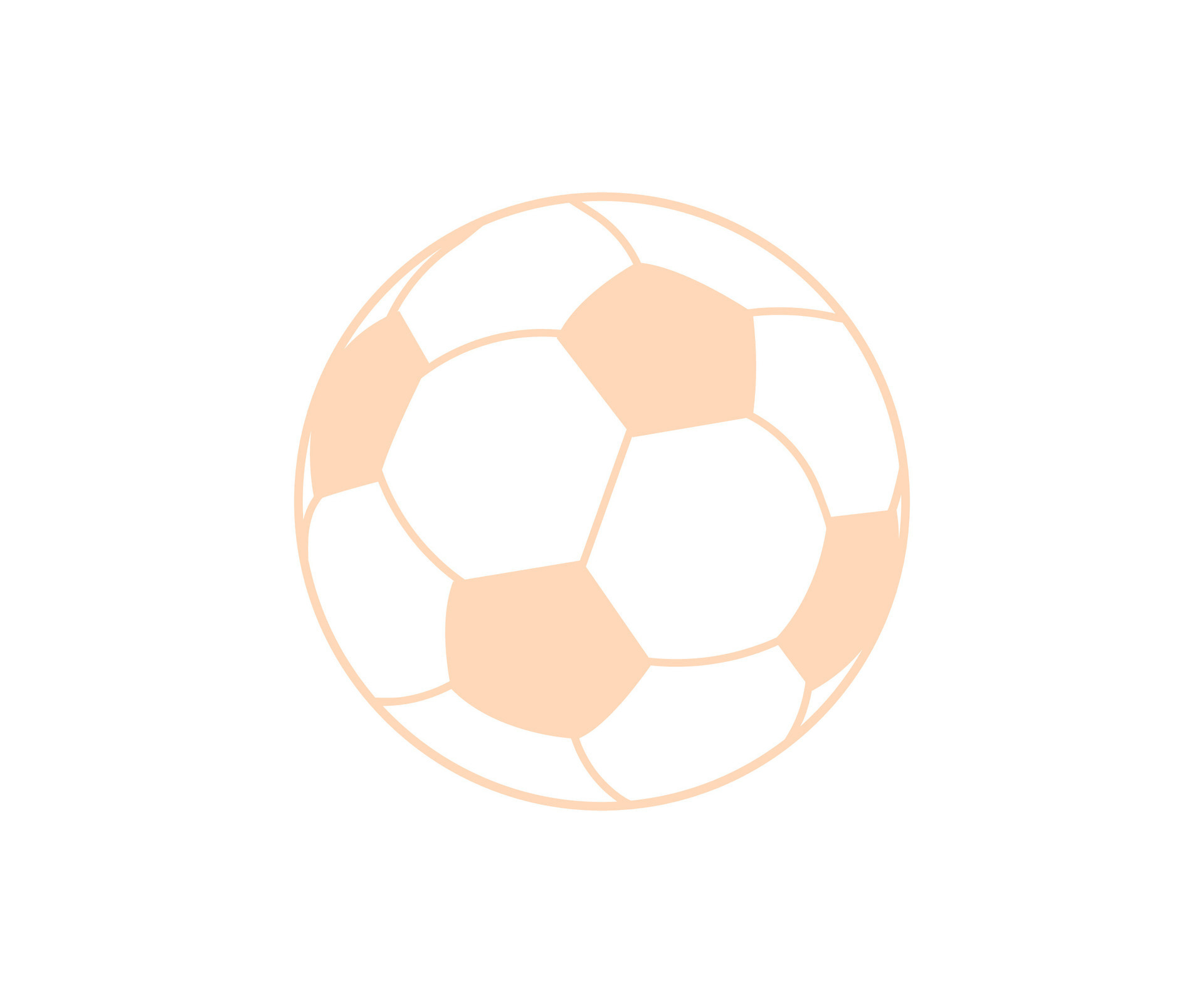 Peach Football Line Art Drawing Vector Art, Icons, and Graphics