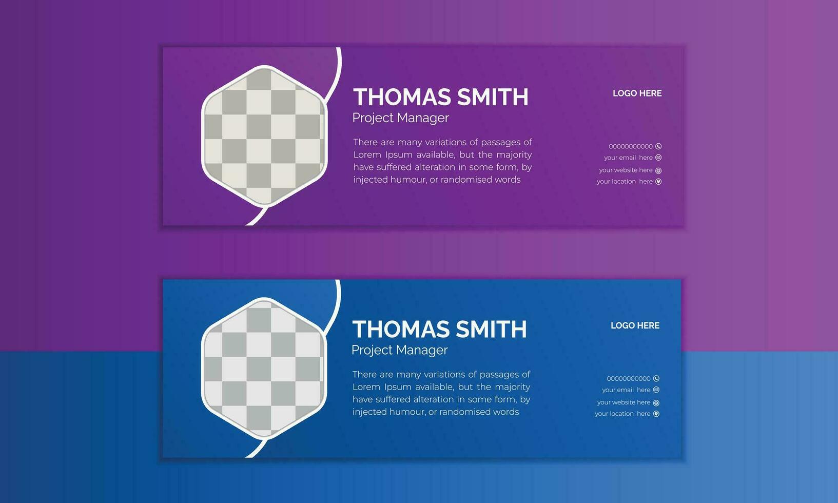 Email Signature Template design vector