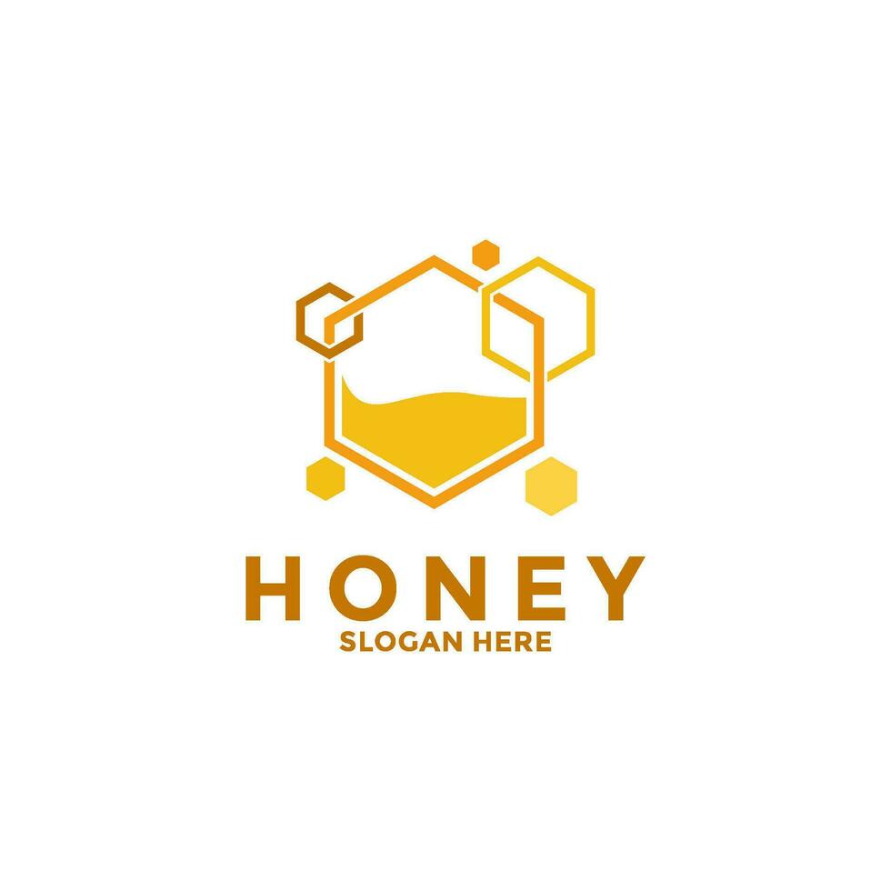 Honey logo design inspiration, Honey Bee logo vector icon template