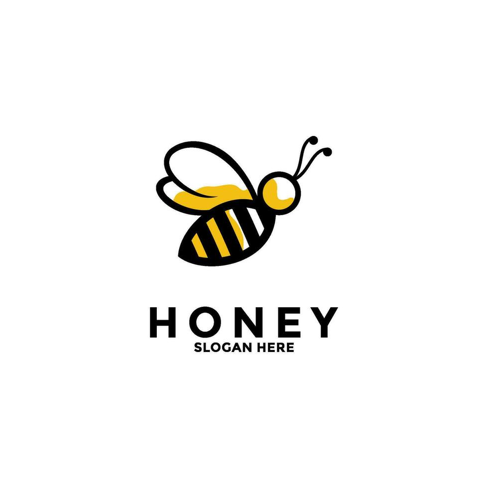 Honey logo design inspiration, Honey Bee logo vector icon template