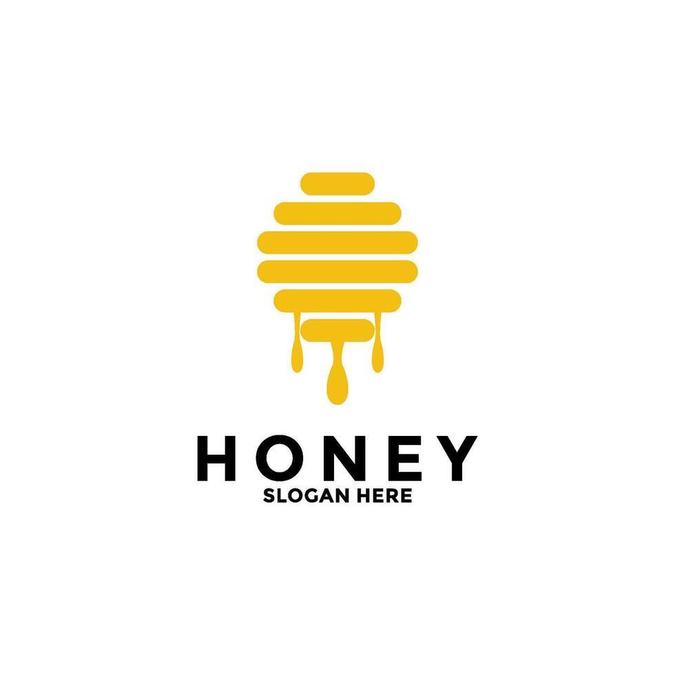Honey logo design inspiration, Honey Bee logo vector icon template
