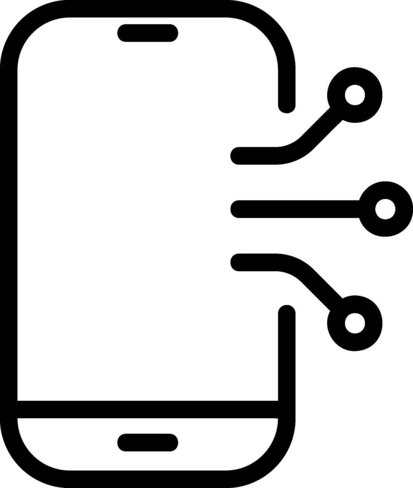 smartphone line icon vector